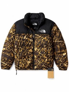 The North Face 1996 Retro Nuptse 700 Fill Down Jacket Lightning Print NWT L